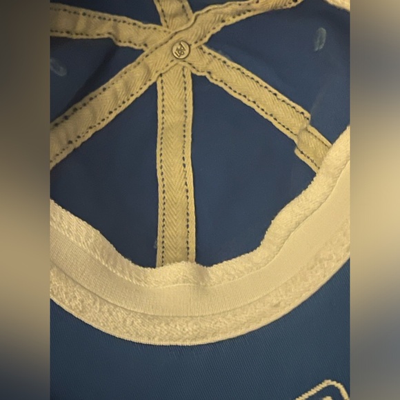 Aeropostale Hat Cap Fitted Small Mens Blue Cotton Sport Outdoor Designer Script - Picture 4 of 7